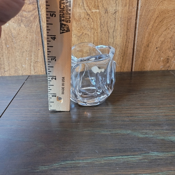 Lead Crystal Tulip tea lite Candle Holder - Picture 5 of 7